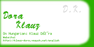 dora klauz business card